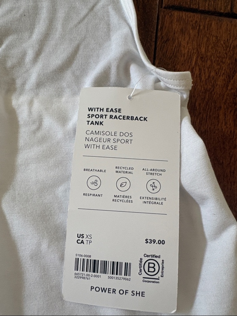 Athleta White Racerback Performance Tank - Picture 2 of 5
